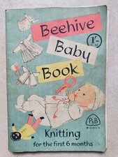 Vtg Patons & Baldwins SC34  Beehive Baby Book Original Knitting Pattern Book 