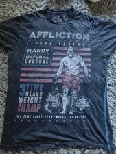 Affliction T Shirt Randy Couture Large Rare MMA UFC pride 