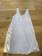 Vintage Y2K 1980s Coquette Slip Dress Lingerie Sheer White Size XL