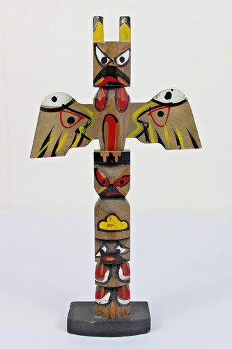 Vintage hand carved totem - vintage,