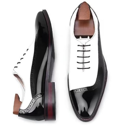 Handmade men black and white - black,