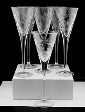 Set of Six Lead Crystal