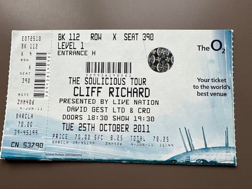 Cliff richard london - o2,