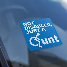 Not Disabled Just A C#NT Bad Parking Space Bay Bumper Sticker - 24 pack