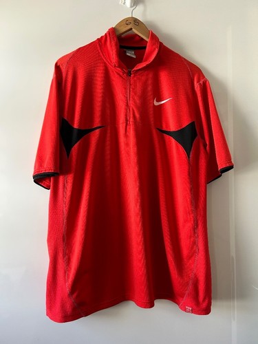 Men nike red fit - red, polo
