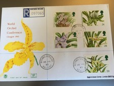 GB STAMPS RARE CDS FIRST DAY COVER 1993 ORCHIDS BELFAST BOTANIC GARDENS CDS