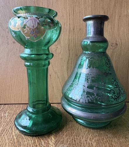 Vintage green handpainted - vintage,