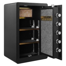 73L Safe Box Home Money Safe w/ Double Safety Key Lock & Built-in Cabinet Box UK