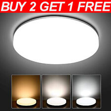 48W LED Ceiling Light Round Panel Down Lights Bedroom Bathroom Kitchen Lamp UK