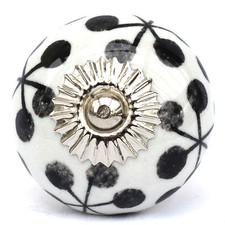 Black white grey vintage ceramic knobs drawer pull cupboard door knobs china
