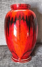 Poole Pottery Red Lava Vase