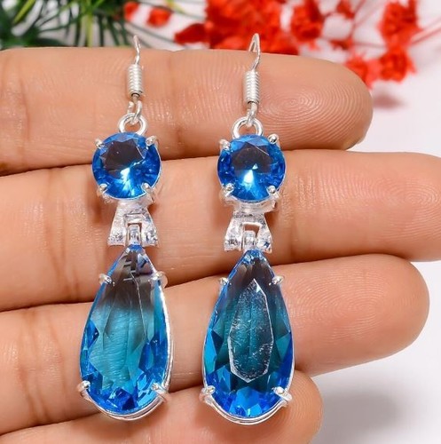 Beautiful blue topaz - blue, 925