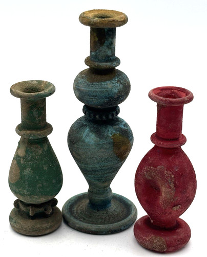 Roman style glass bottles set - glass,
