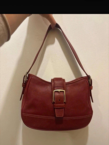 Coach burgundy leather small - burgundy,