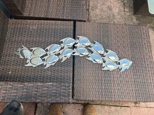 Metal wall art - wall, silver
