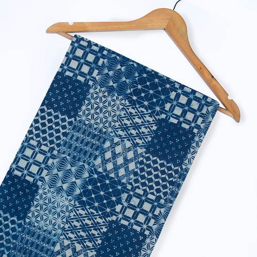 Patchwork indigo dyed block - patchwork,