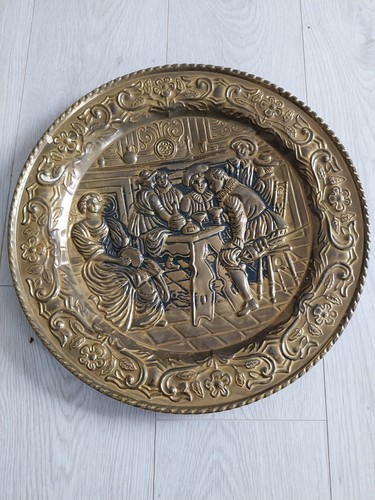 Vintage brass wall plate - vintage,