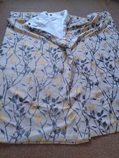 Dunelm Lined Eyelet Handmade Zen Jacquard Black And Gold Curtains 200 D 88W