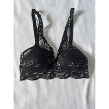 M&S Black/Silver Lace Bra