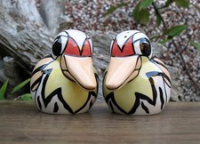 Lorna Bailey RARE PROTOTYPE PAIR OF DUCK CRUETS SALT & PEPPER  2005