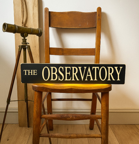 Observatory sign room wooden - observatory,