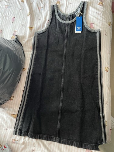 Adidas denim dress size small - denim,