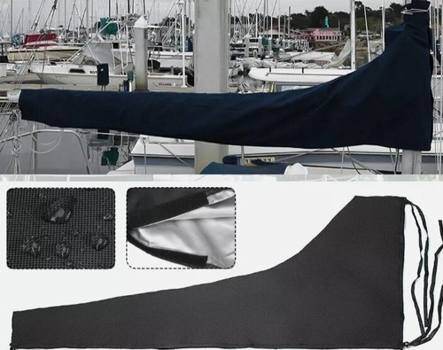 420d black boom sail cover - black,
