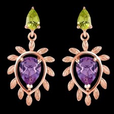 14k Rose Gold Plated Silver