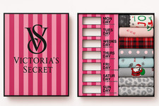 Ladies Victoria’s Secret 7 Pack High Leg Lace Trim Underwear Xmas Set