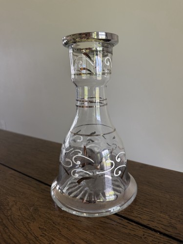 Vintage clear art glass hookah - art,