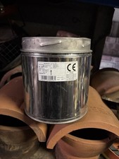Shiedel 125mm Diameter Rigid Insulated Twin Wall Flue Section. 160mm Length.