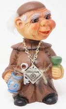 Vintage Happy Monk  Heico Friar Bobblehead Nodder Troll West Germany 6"