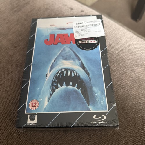Jaws bluray dvd poster - jaws,