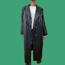 Vntage 90s Shiny Black Duster