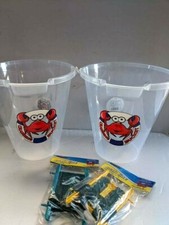 2 x Large 9" Crab Bucket & 2 x