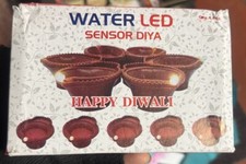 LED Diwali Diya Water Sensor Light Up Diva Candle Lamp Pooja Hindu Festival 6