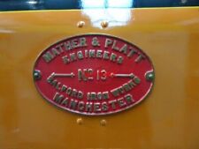 PHOTO  MATHER & PLATT WORKSPLATE NO.30  WORKS PLATE OF CITY  SOUTH LONDON RAILWA