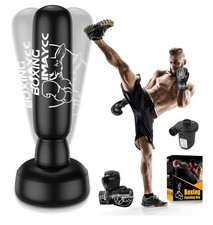 Freestanding Boxing Punching Bag for Adults+ Gloves, Upgrade Thickened 180CM PVC