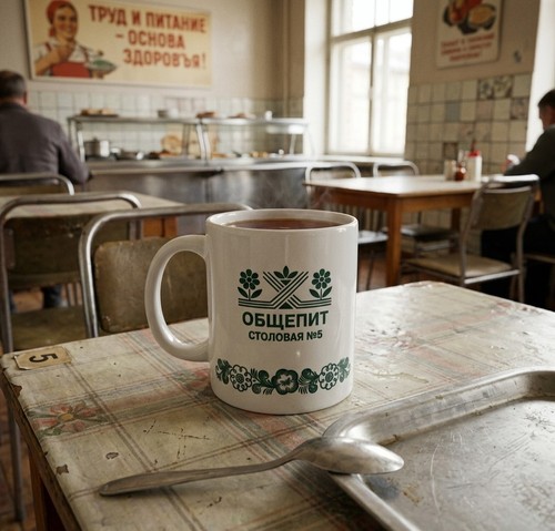 Vintage style russian - russian, mug