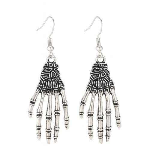 Skeleton hand earrings s925 - skeleton,