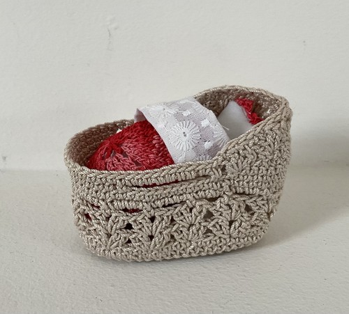 Dolls house moses basket hand - house,