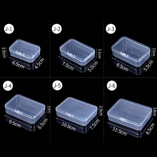 Mini square clear plastic - square,