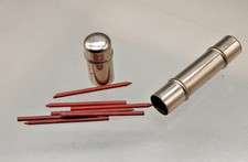 Vintage metal pencil lead case - metal,