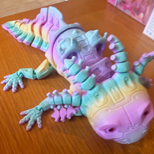 Multicolour axolotl large - multicolour,