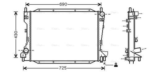 Ava coolant radiator - coolant, jra2035