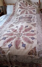 Vintage Handblocked Persian Kalamkari Linen Length. 2.7m x 115 cm. 