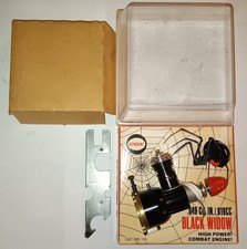 Early COX BLACK WIDOW .049 cu.in. high power combat model plane glow engine NIB.