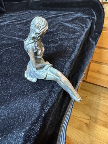 Metal shelf sitting fairy - metal,