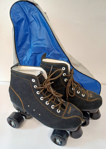 Black roller skates - black, womens