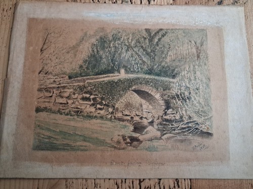 Antique 1907 welsh - antique, watercolour